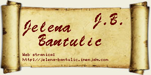 Jelena Bantulić vizit kartica